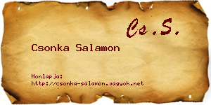 Csonka Salamon névjegykártya